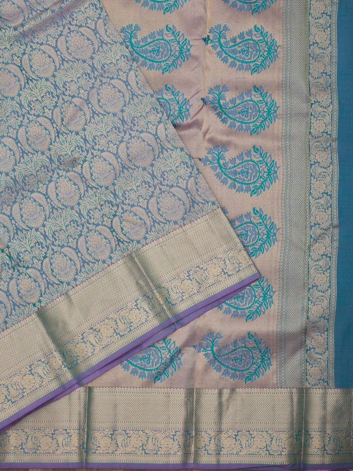 Lavender Zariwork Pure Silk Saree