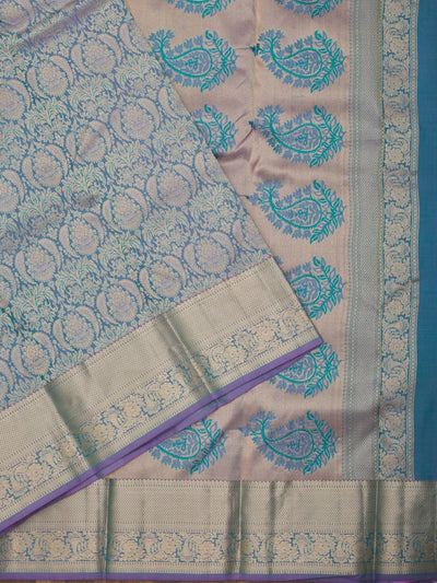 Lavender Zariwork Pure Silk Saree