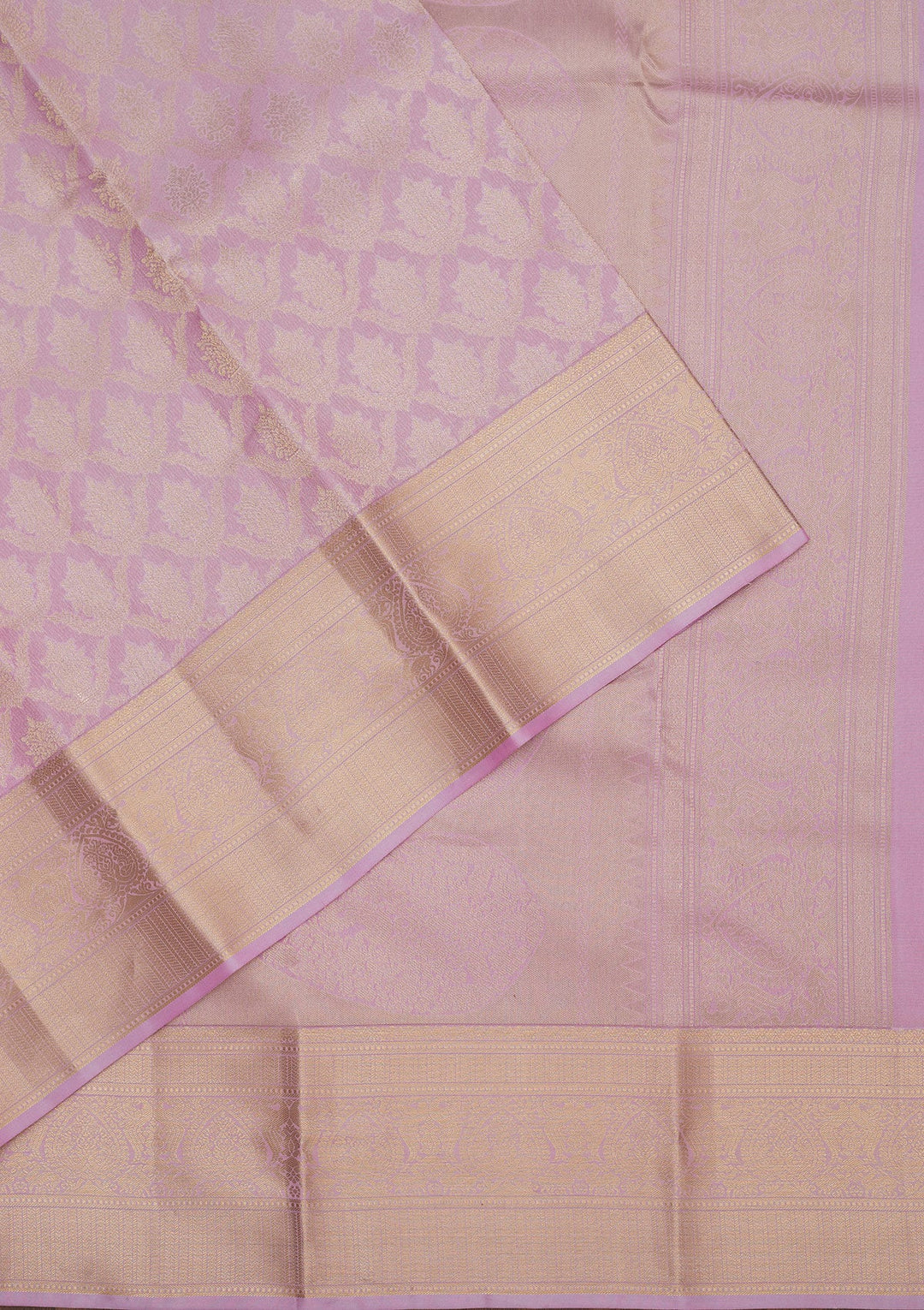 Lavender Zariwork Pure Silk Saree-Koskii