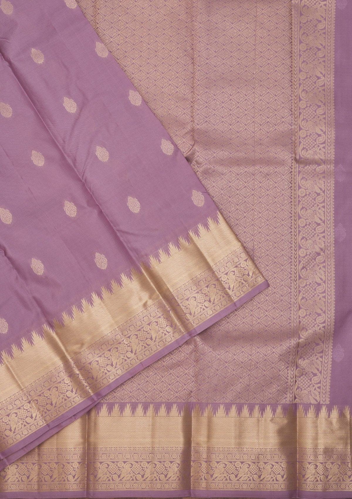 Lavender Zariwork Pure Silk Saree