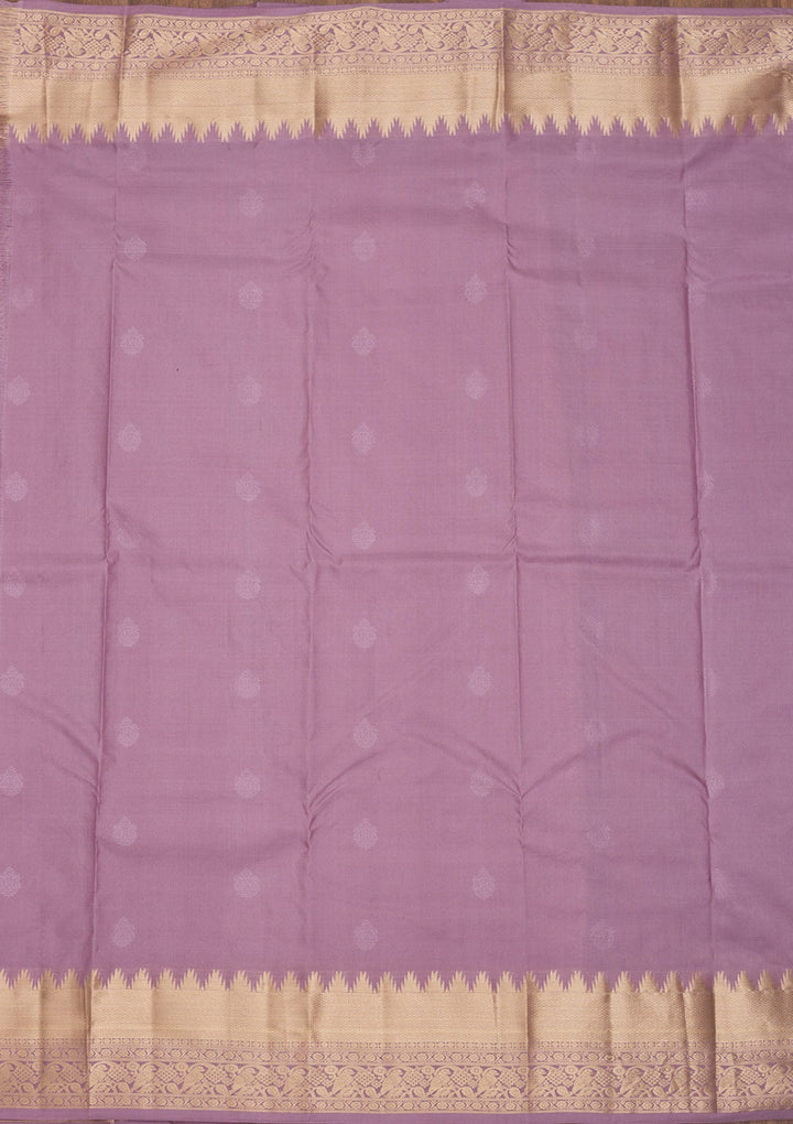 Lavender Zariwork Pure Silk Saree