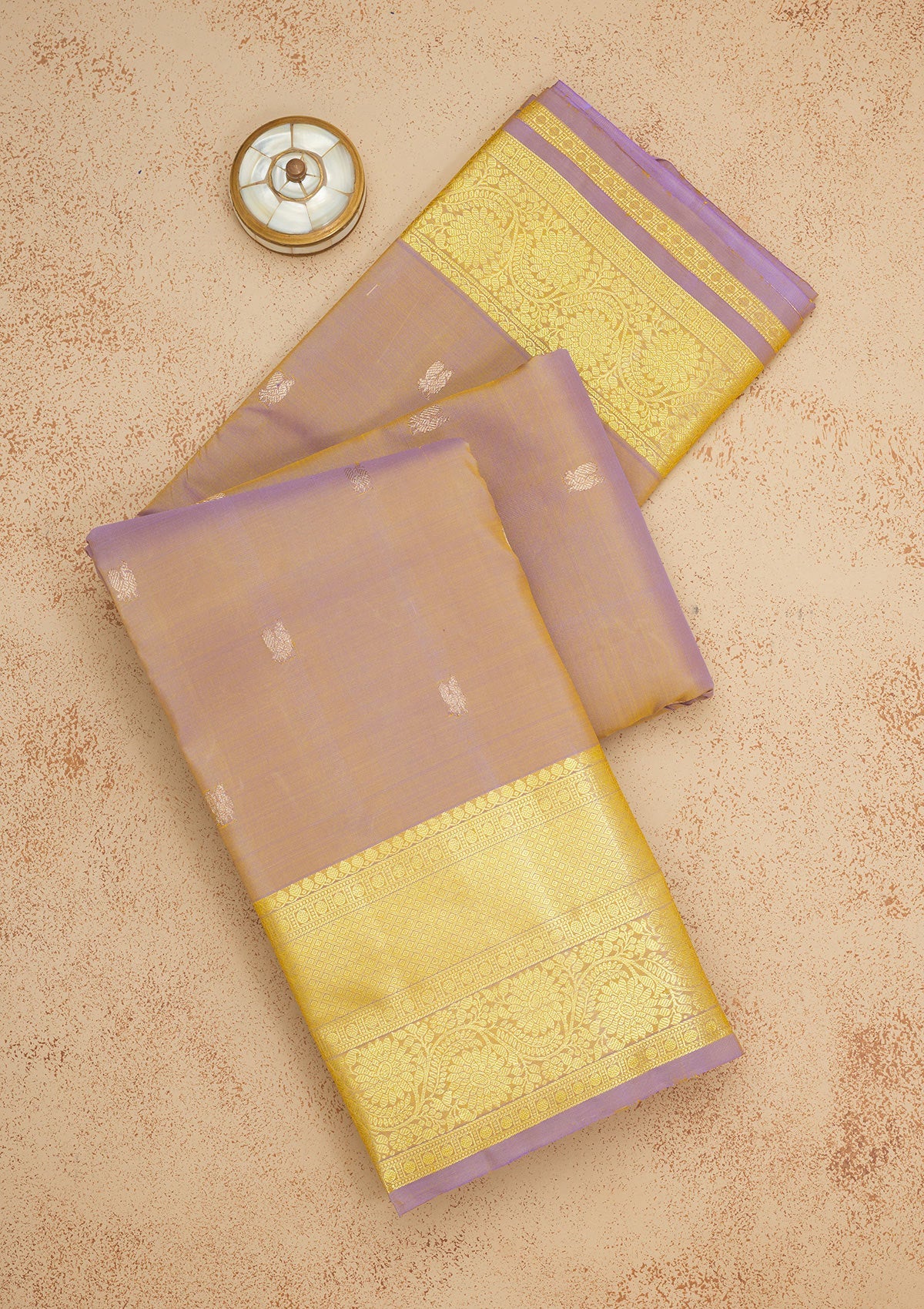 Lavender Zariwork Pure Silk Saree-Koskii