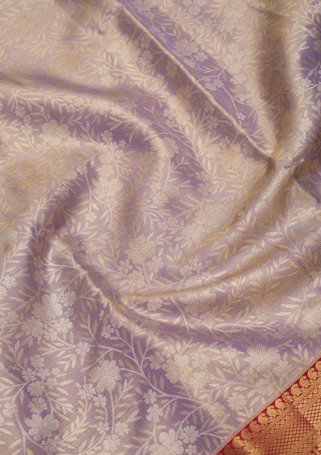 Lavender Zariwork Pure Silk Saree