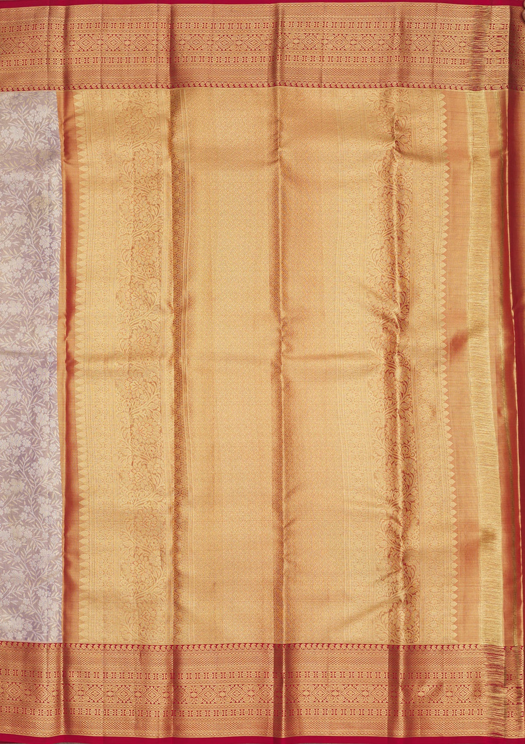 Lavender Zariwork Pure Silk Saree