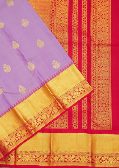 Lavender Zariwork Pure Silk Saree
