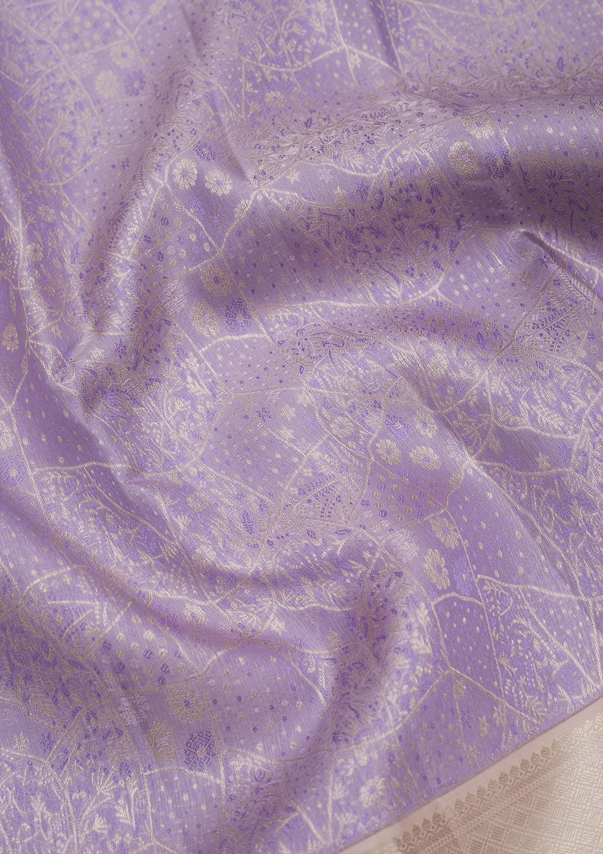 Lavender Zariwork Pure Silk Saree