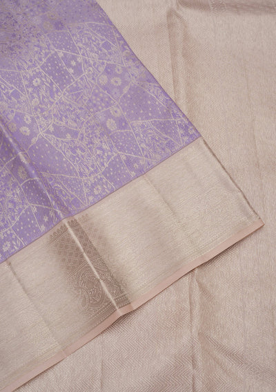 Lavender Zariwork Pure Silk Saree