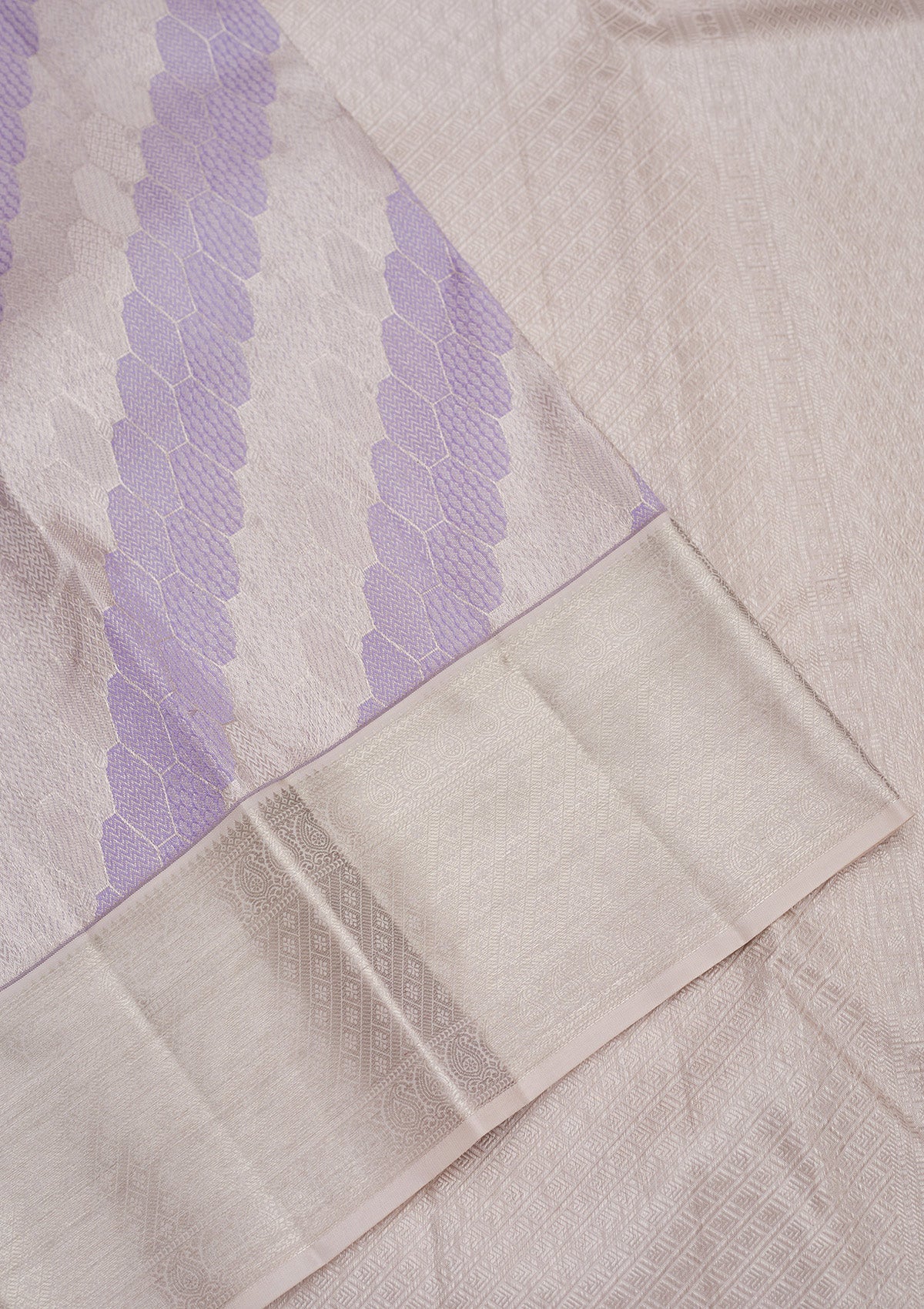 Lavender Zariwork Pure Silk Saree