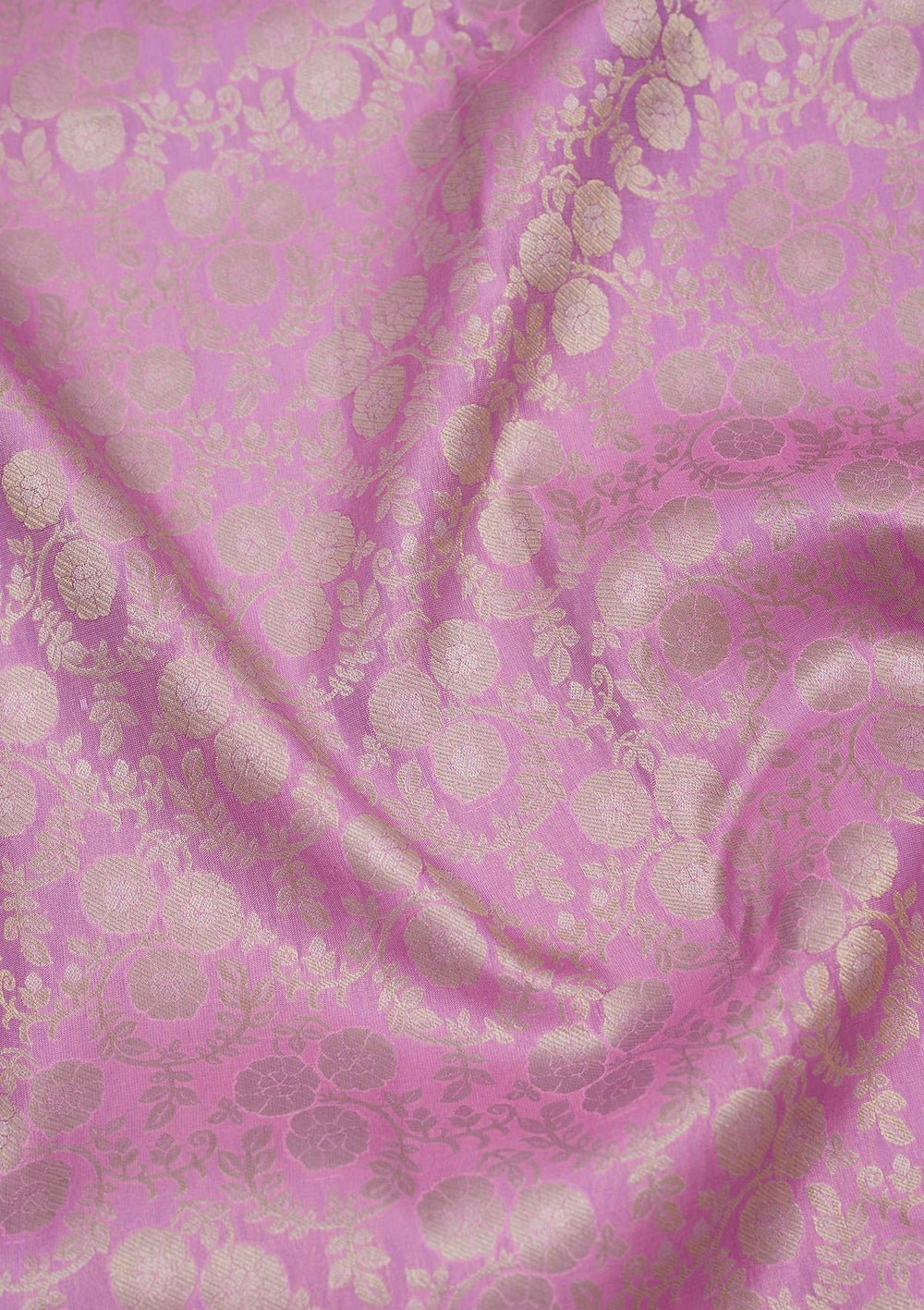 Mauve Zariwork Pure Silk Saree-Koskii