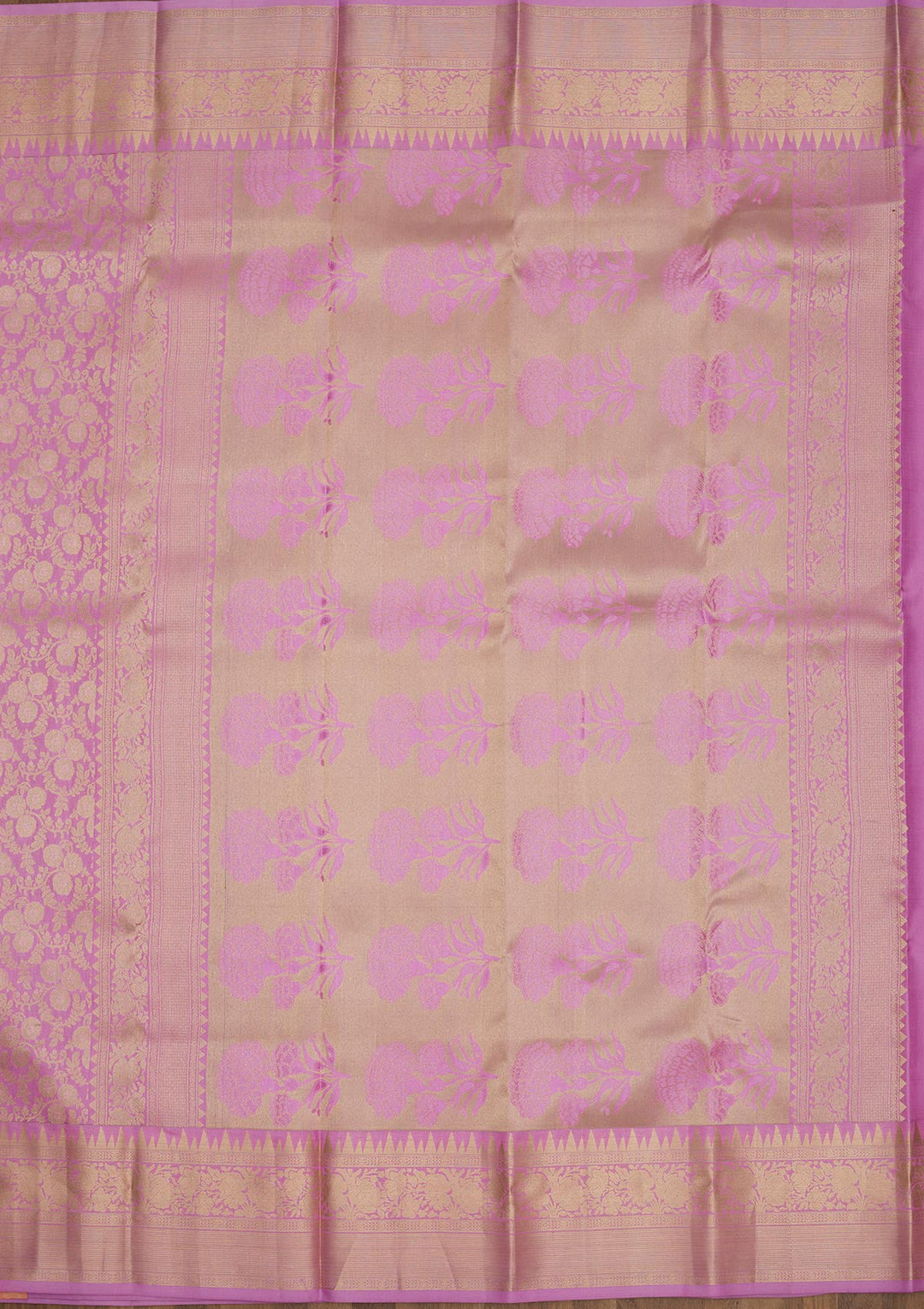 Lavender Zariwork Pure Silk Saree-Koskii