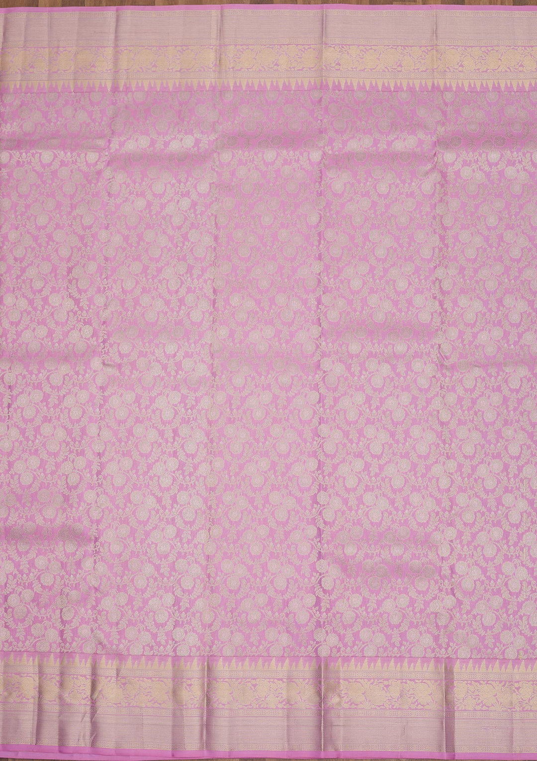 Mauve Zariwork Pure Silk Saree-Koskii