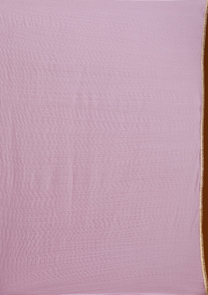 Lavender Zariwork Tissue Readymade Salwar Suit