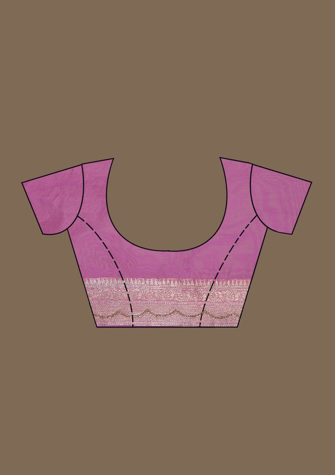 Lavender Zariwork Tissue Saree-Koskii