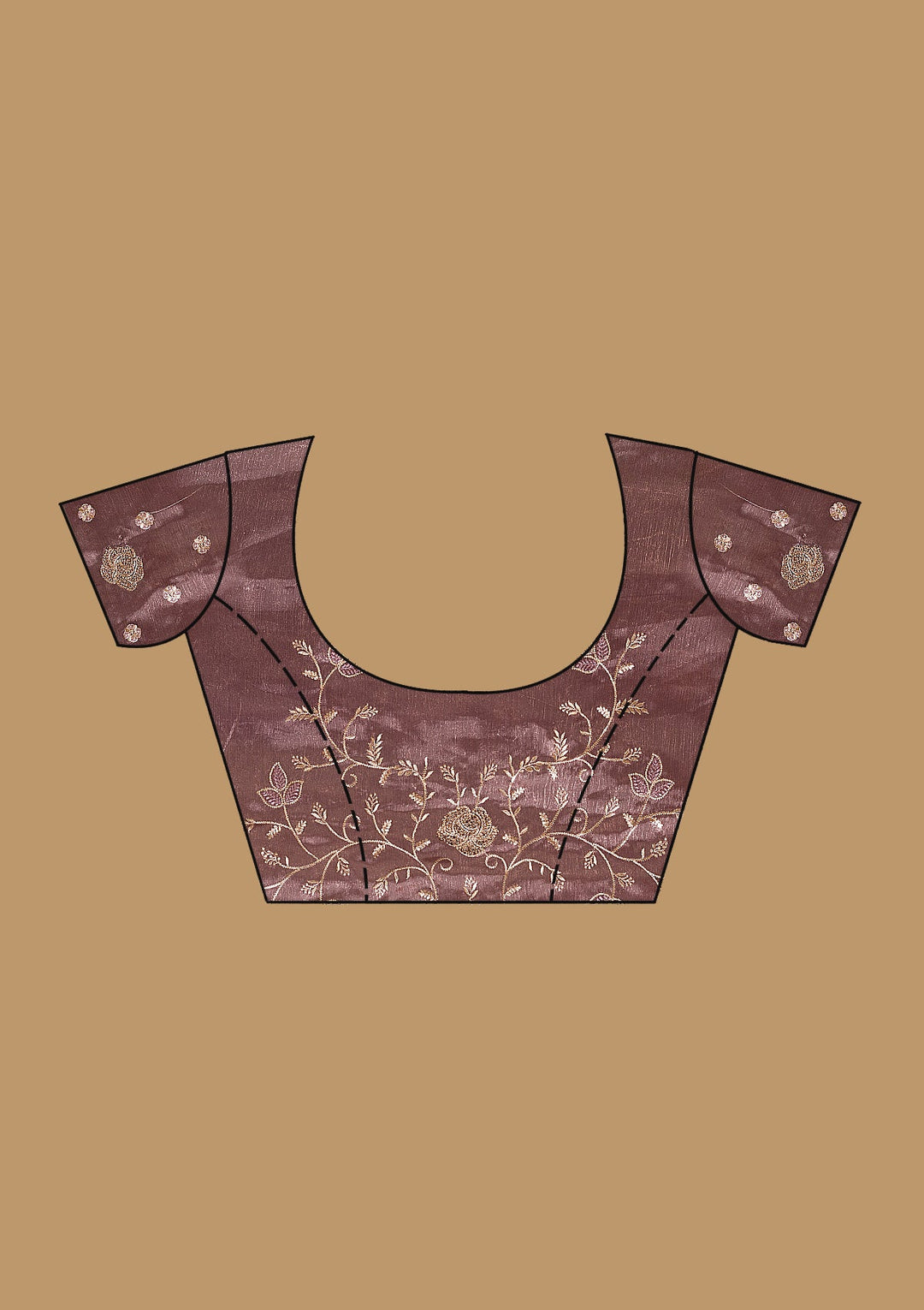 Lavender Zariwork Tissue Saree