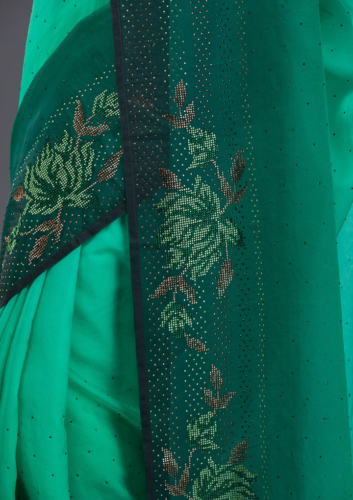 Lavender Sequins Shimmer Designer Saree-Koskii