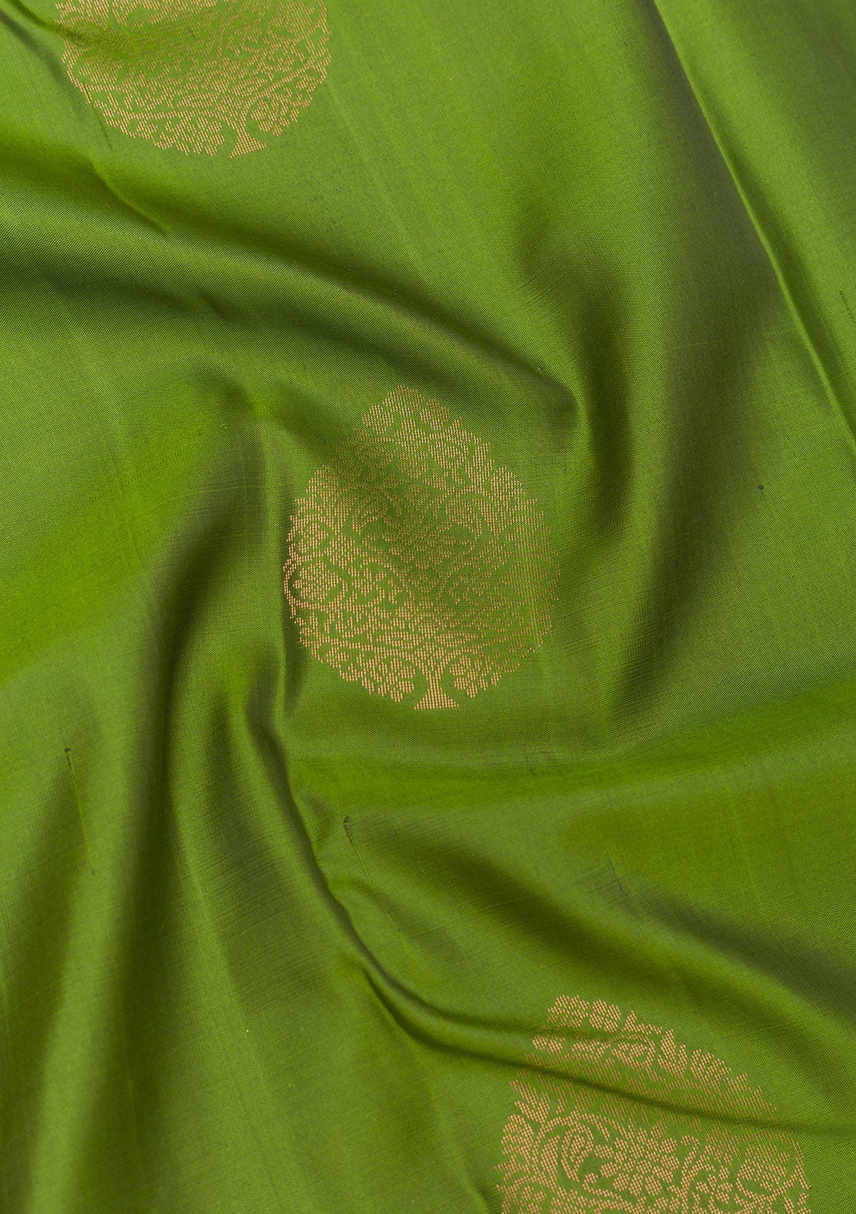 Leaf Green Zariwork Pure Silk Saree-Koskii