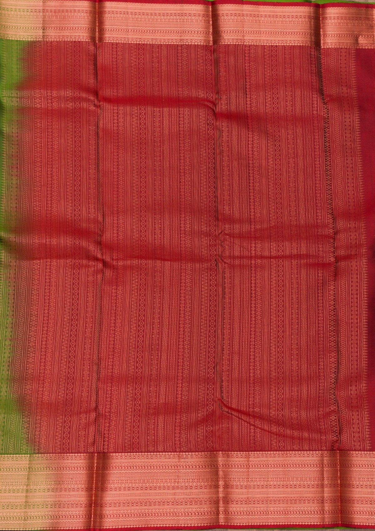 Leaf Green Zariwork Pure Silk Saree-Koskii