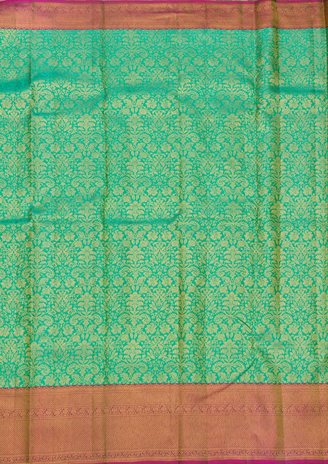 Leaf Green Zariwork Pure Silk Saree-Koskii