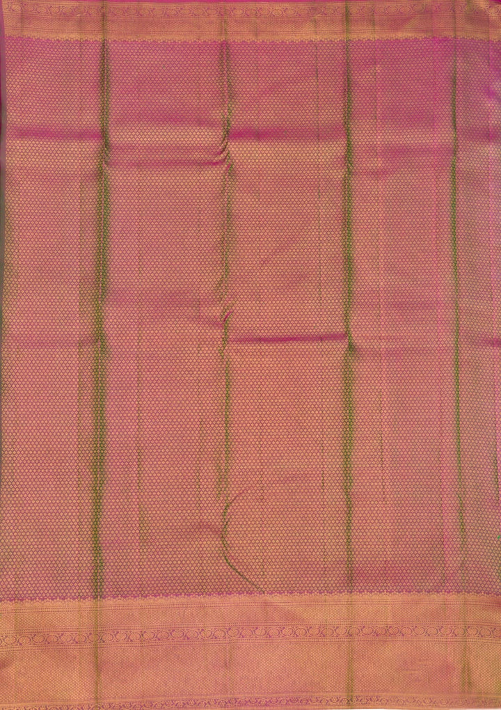 Leaf Green Zariwork Pure Silk Saree-Koskii