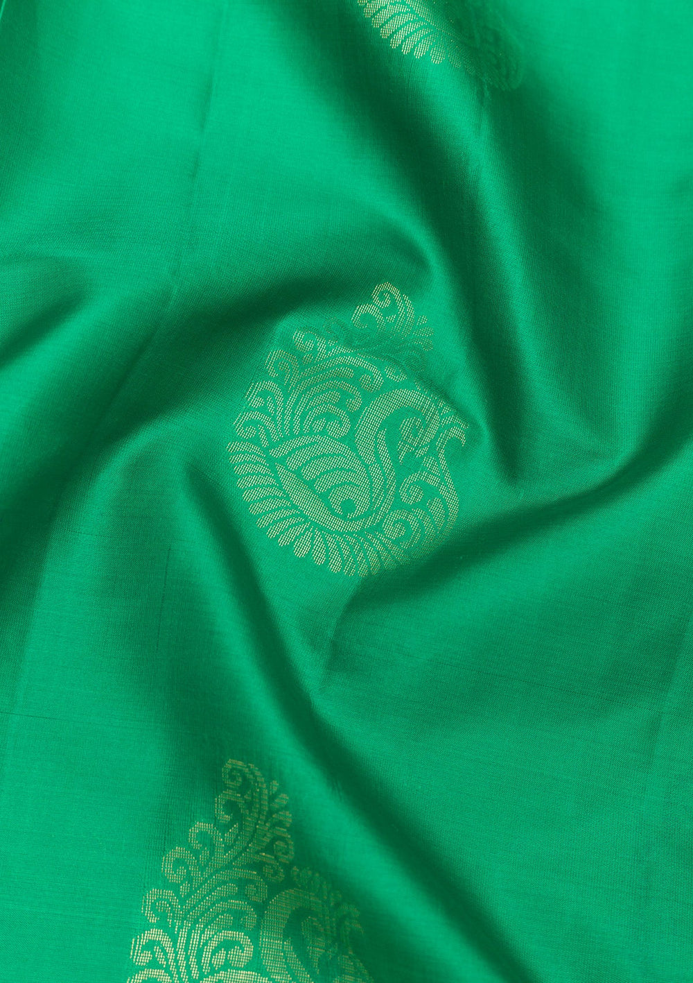 Leaf Green Zariwork Pure Silk Saree-Koskii