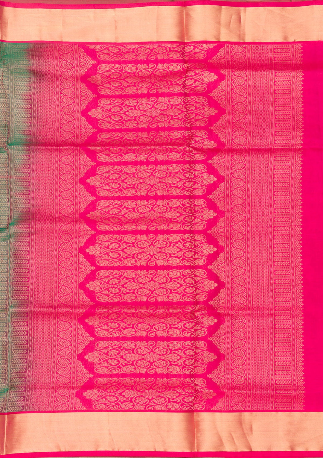 Leaf Green Zariwork Pure Silk Saree-Koskii