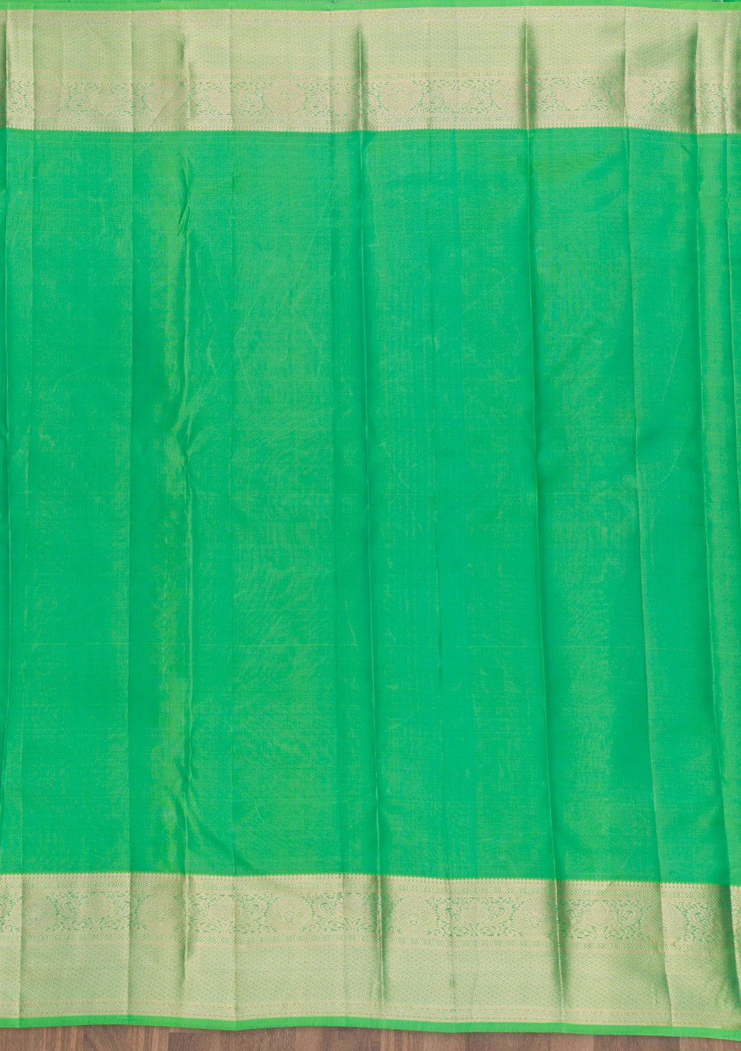 Leaf Green Zariwork Pure Silk Saree-Koskii