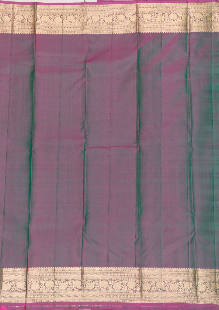 Leaf Green Zariwork Pure Silk Saree-Koskii