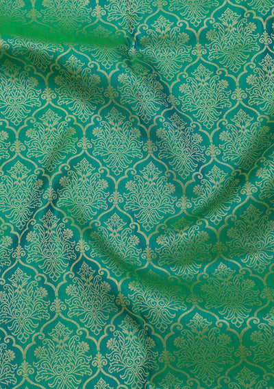 Leaf Green Zariwork Pure Silk Saree-Koskii