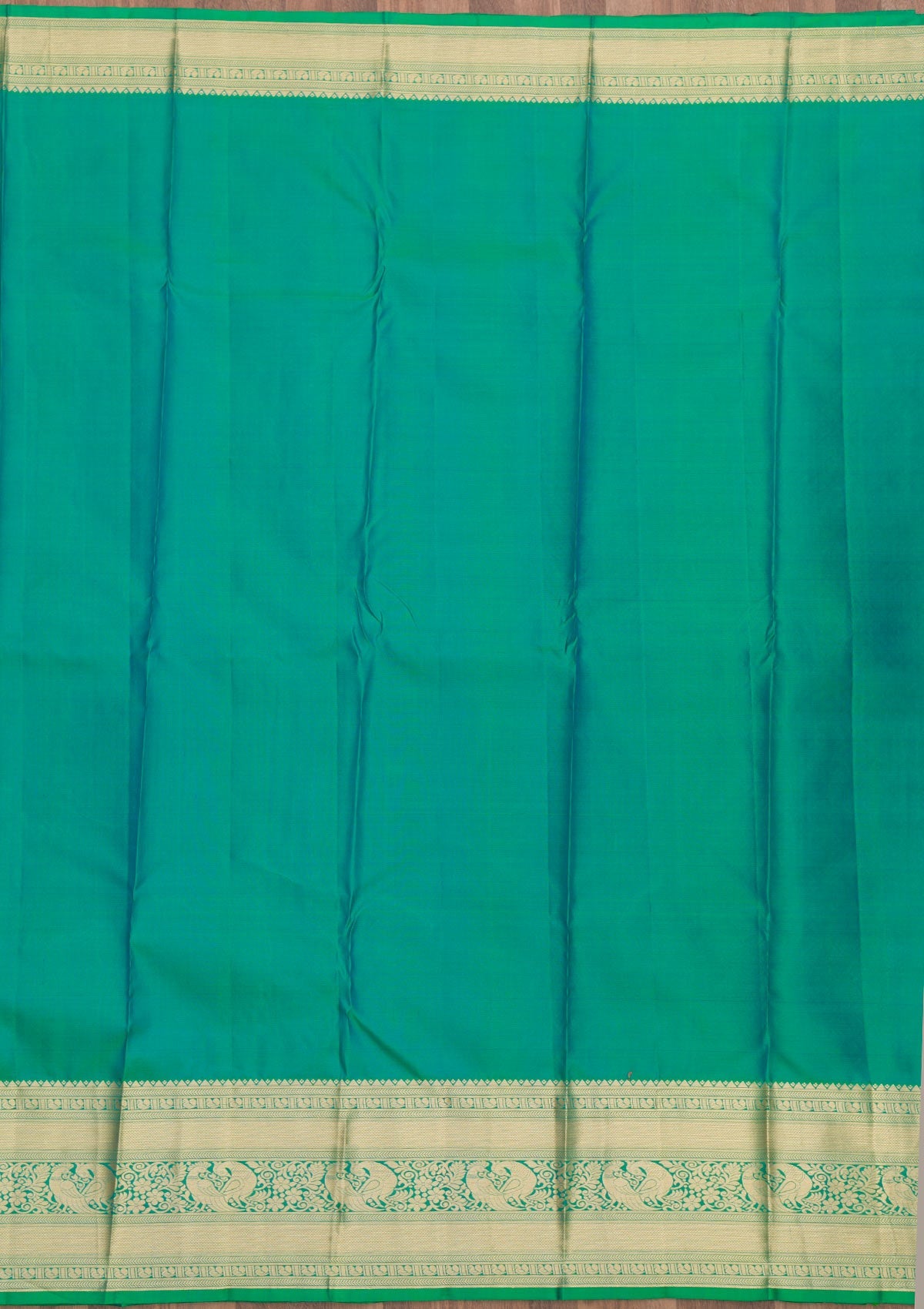 Leaf Green Zariwork Pure Silk Saree-Koskii