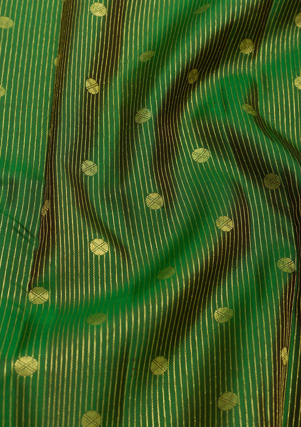 Leaf Green Zariwork Pure Silk Saree-Koskii
