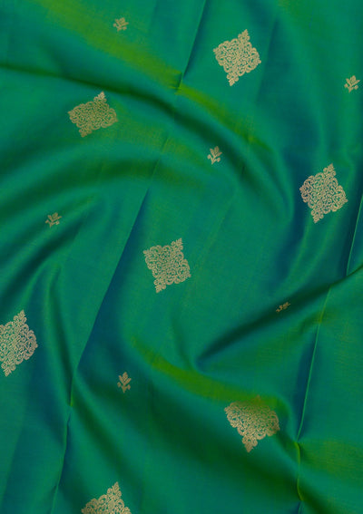 Leaf Green Zariwork Pure Silk Saree-Koskii