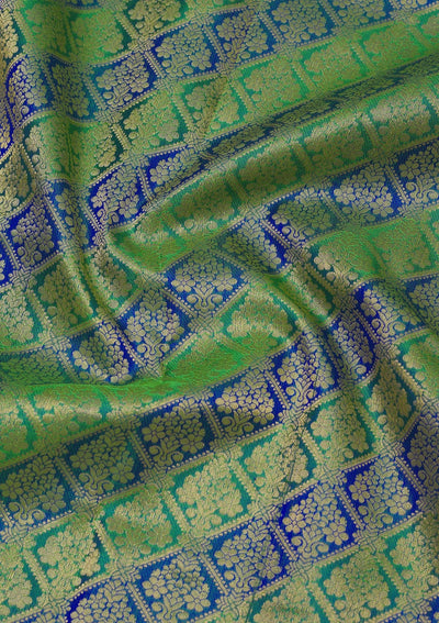 Leaf Green Zariwork Pure Silk Saree-Koskii