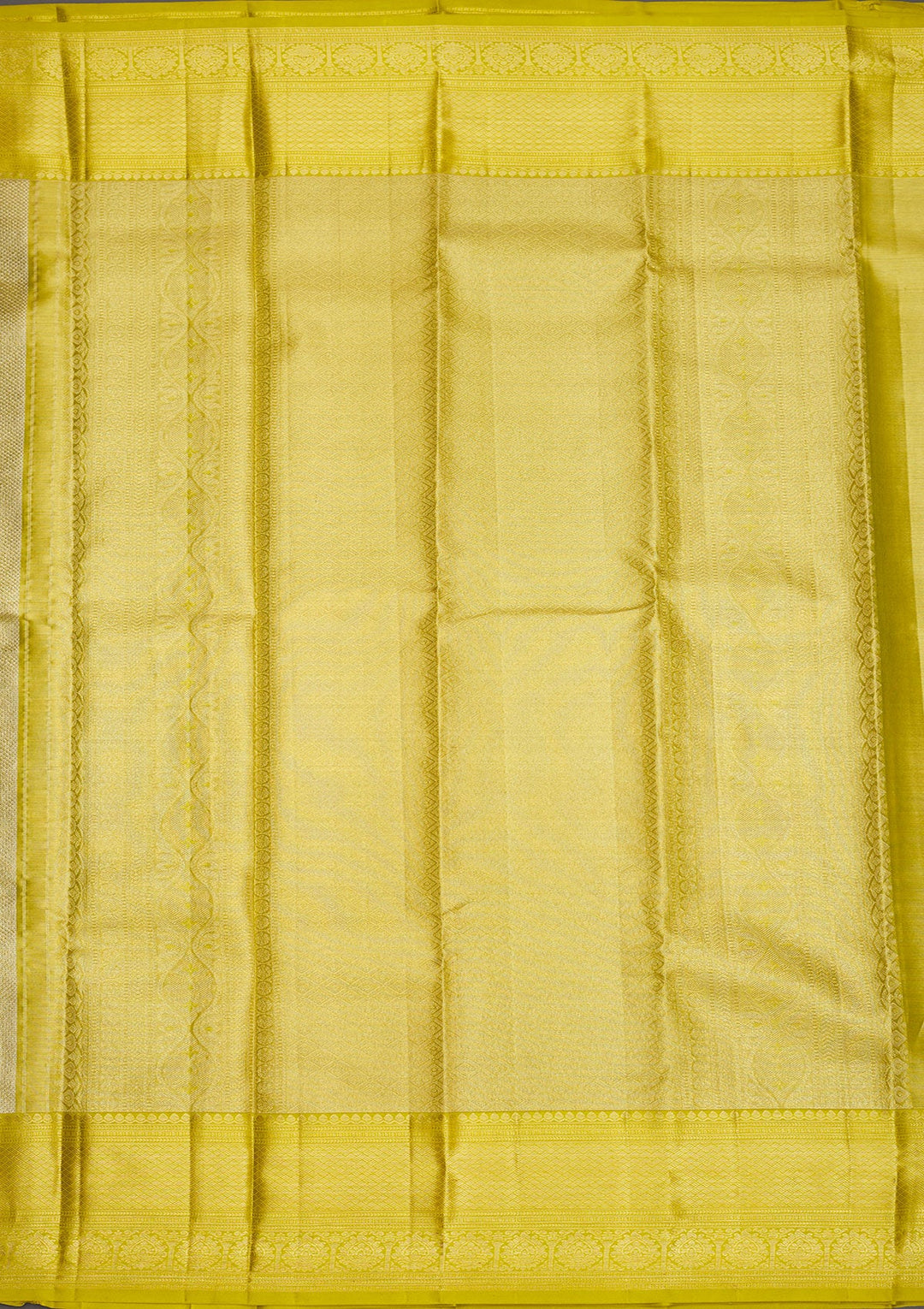 Leaf Green Zariwork Pure Silk Saree-Koskii