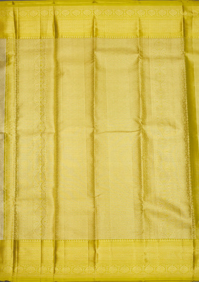 Leaf Green Zariwork Pure Silk Saree-Koskii