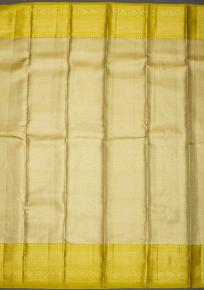 Leaf Green Zariwork Pure Silk Saree-Koskii