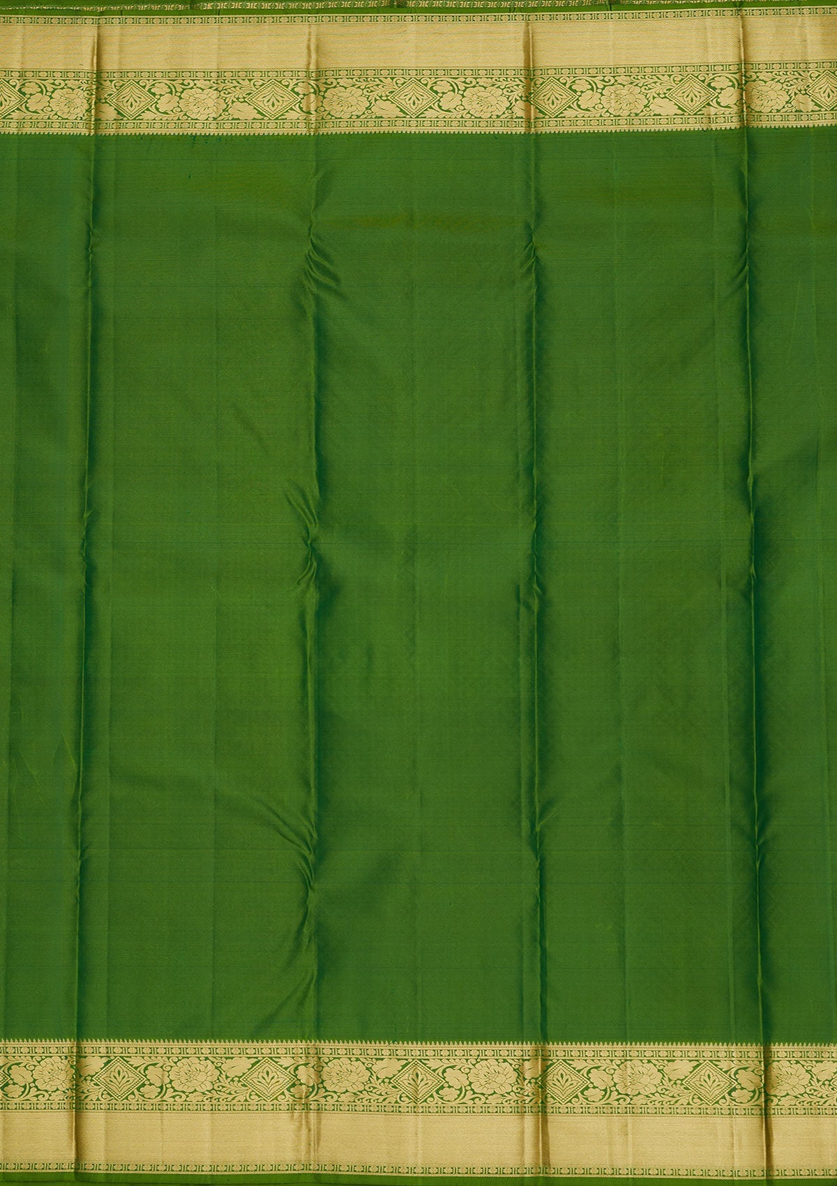 Leaf Green Zariwork Pure Silk Saree-Koskii