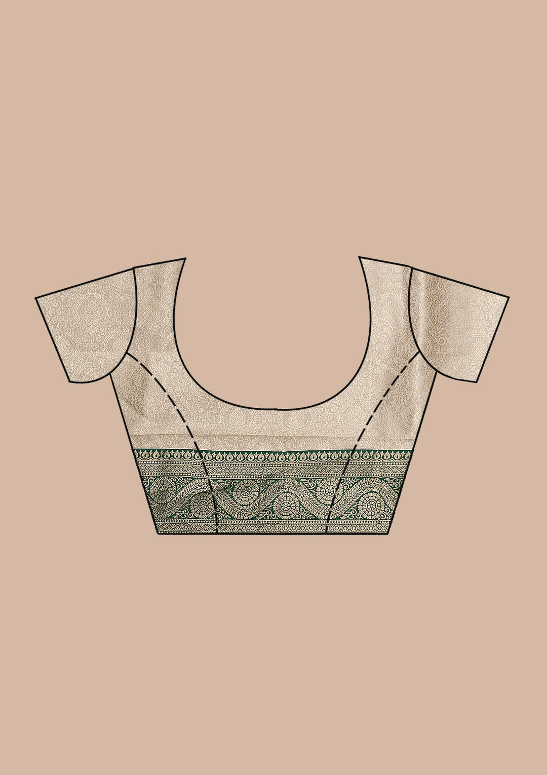 Leaf Green Zariwork Silk Saree-Koskii