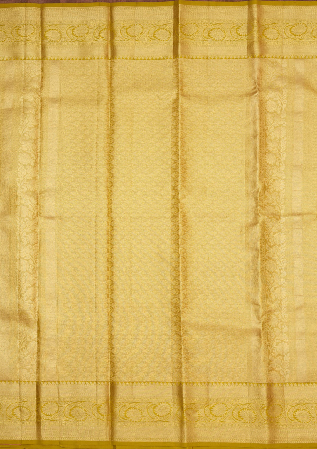 Lemon Yellow Zariwork Pure Silk Saree-Koskii