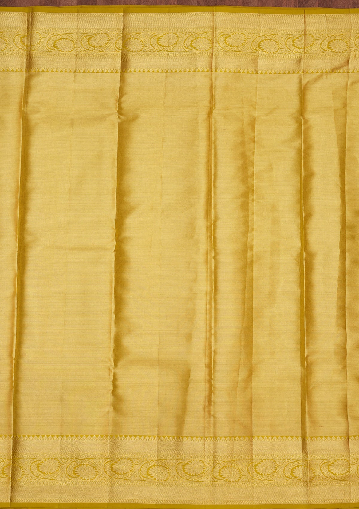 Lemon Yellow Zariwork Pure Silk Saree-Koskii