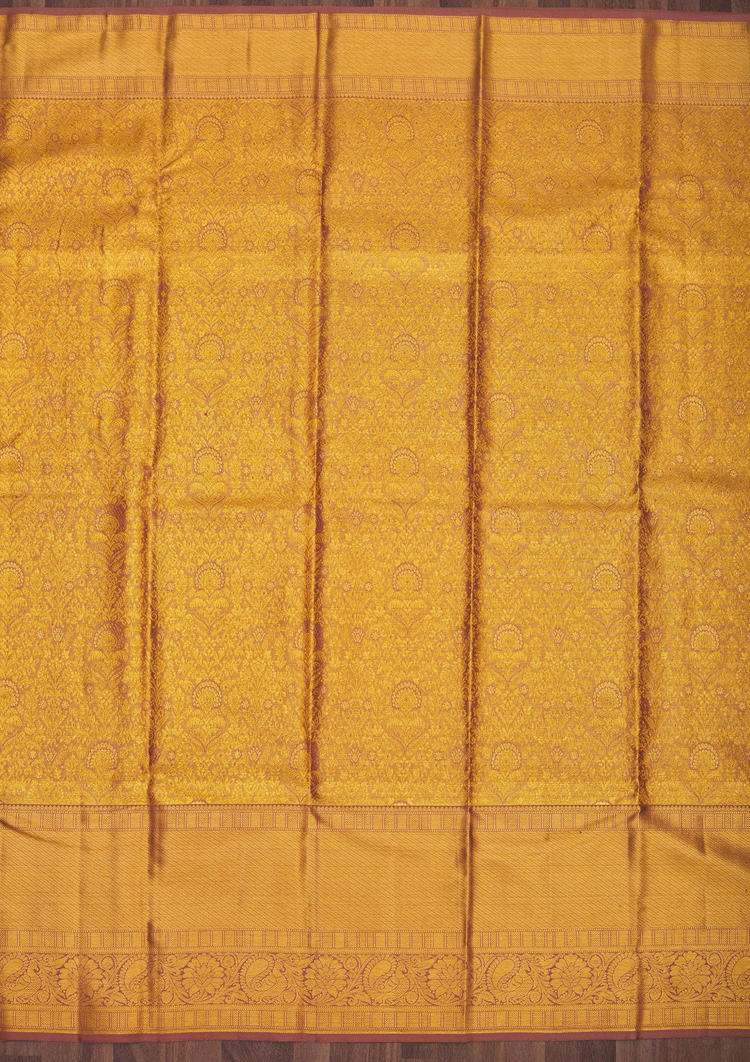 Light Brown Zariwork Pure Silk Saree-Koskii