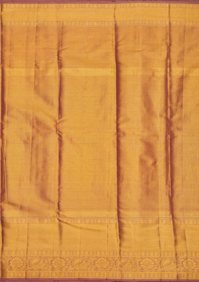 Light Brown Zariwork Pure Silk Saree-Koskii