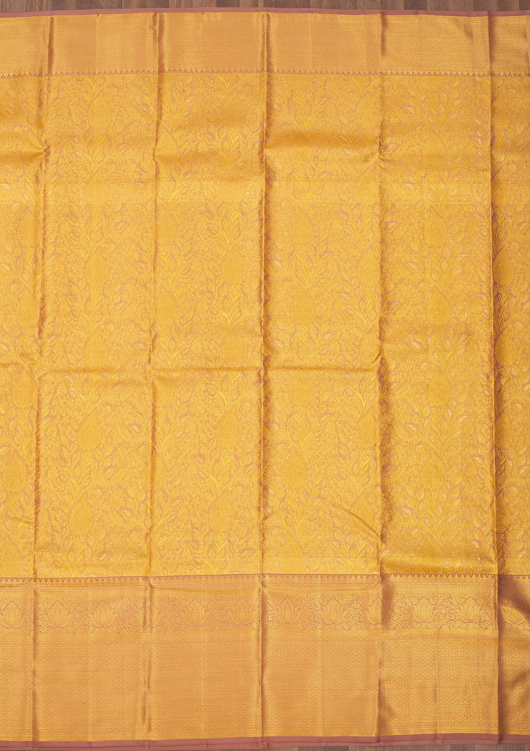 Light Brown Zariwork Pure Silk Saree-Koskii