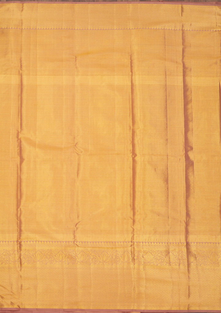 Light Brown Zariwork Pure Silk Saree-Koskii