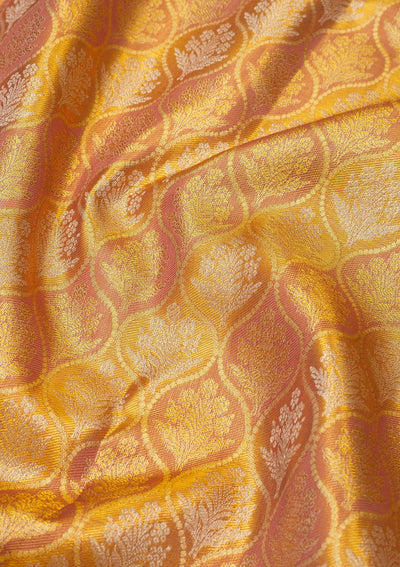 Light Brown Zariwork Pure Silk Saree-Koskii