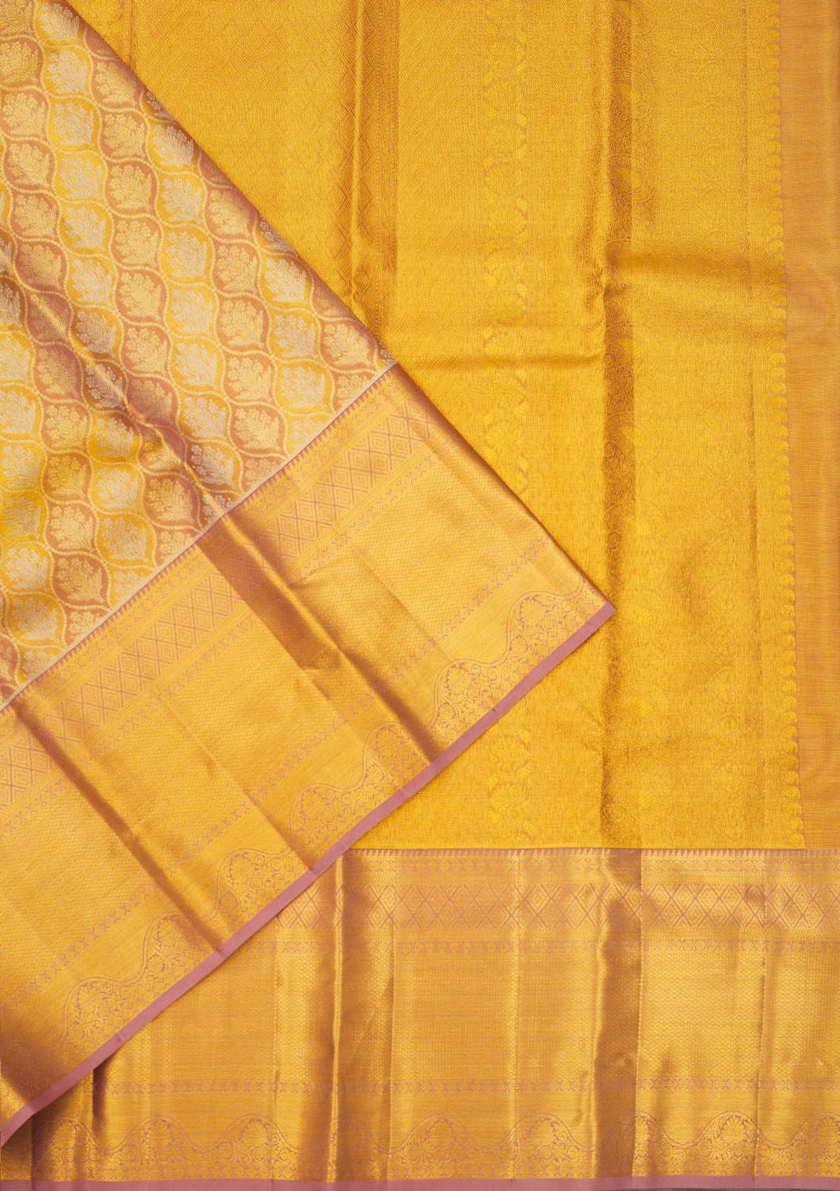 Light Brown Zariwork Pure Silk Saree-Koskii