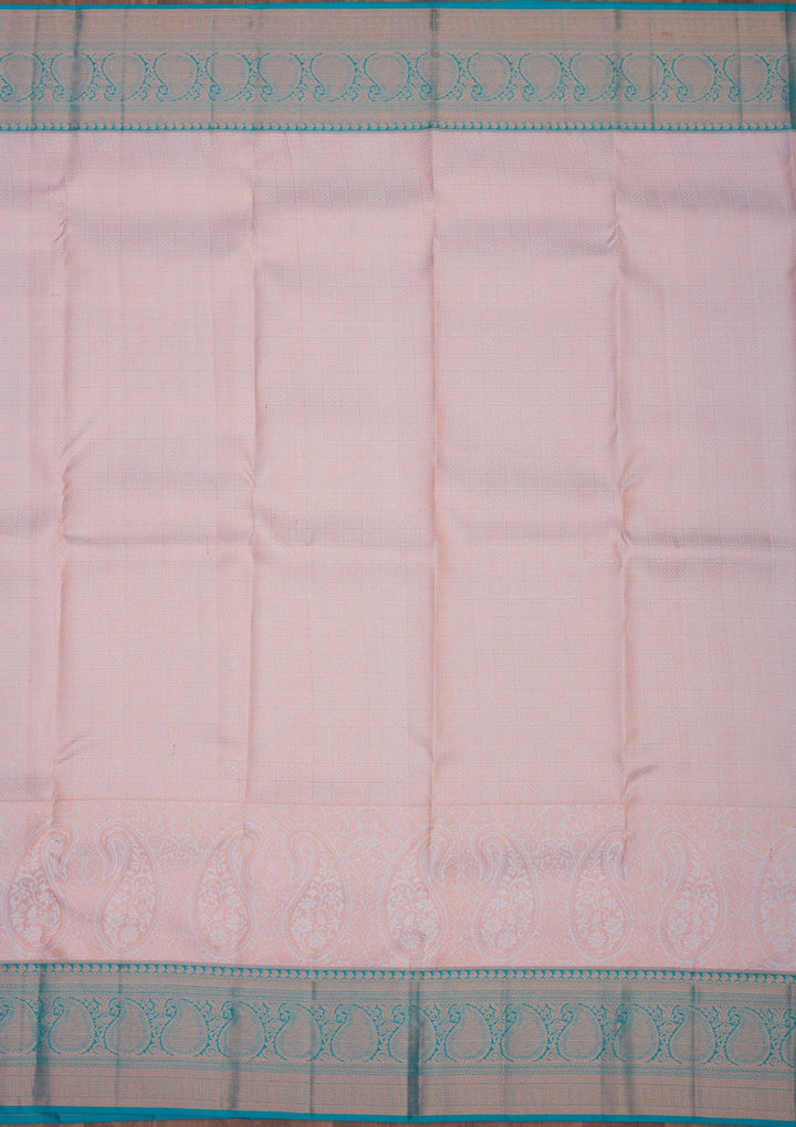 Light Grey Zariwork Pure Silk Saree-Koskii