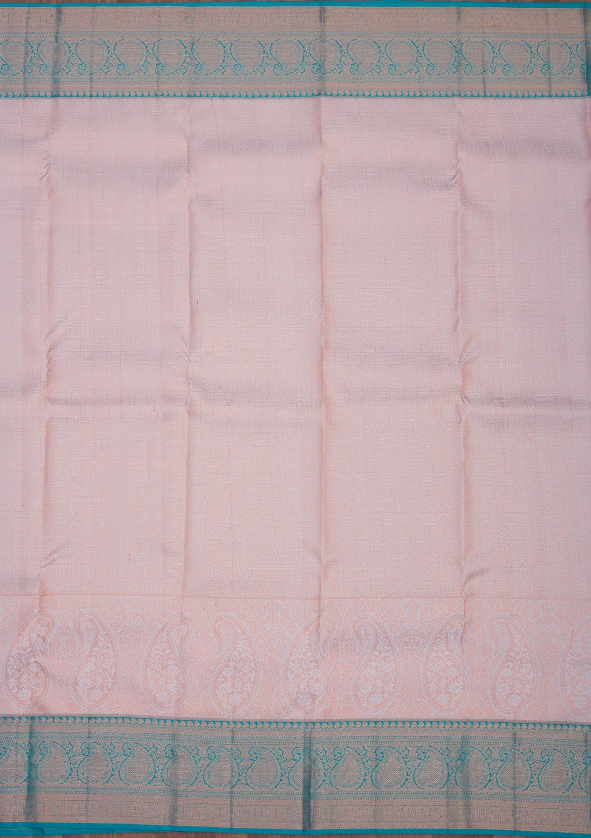 Light Grey Zariwork Pure Silk Saree-Koskii