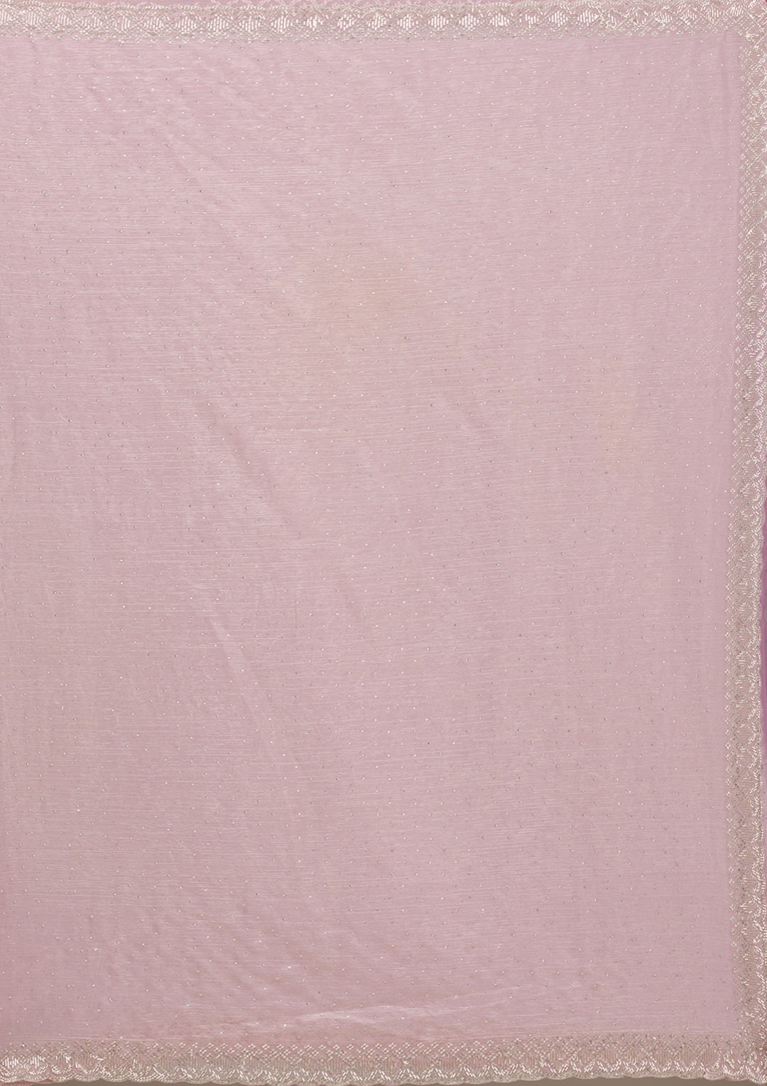 Light Peach Stonework Chiffon Saree