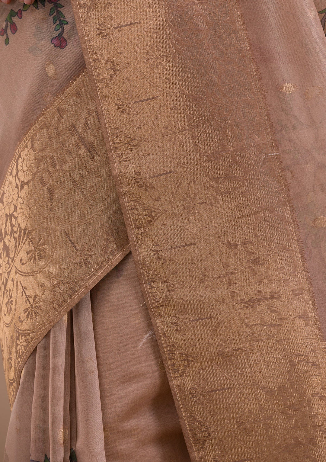 Navy Blue Stonework Satin Designer Saree-Koskii