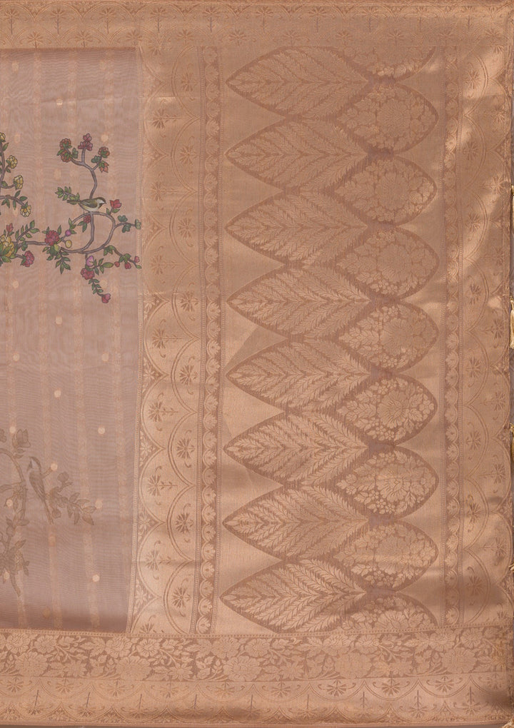 Navy Blue Stonework Satin Designer Saree-Koskii